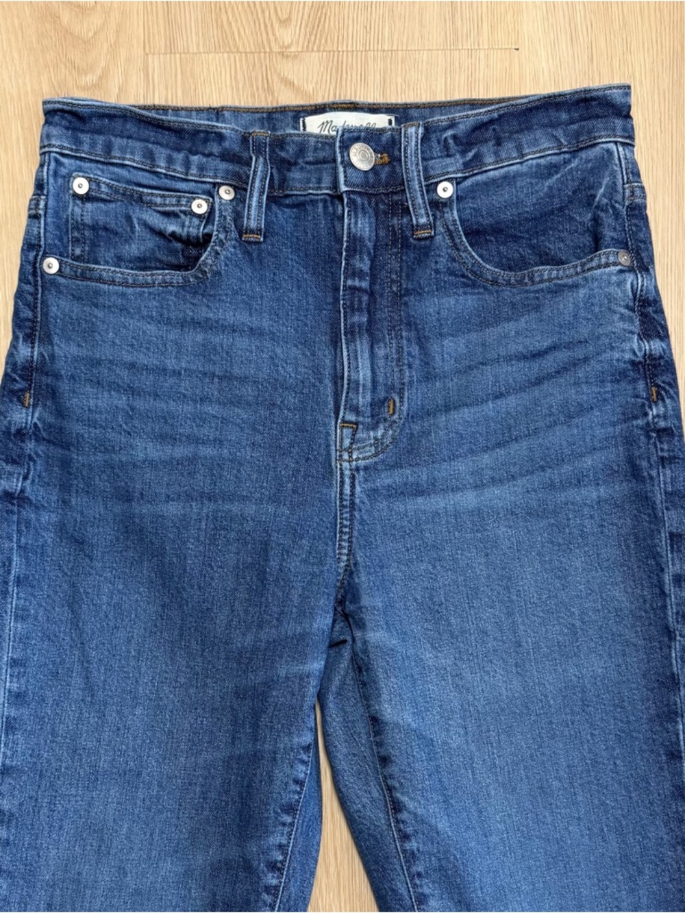 Madewell Twyford Dark Wash The High Rise Slim Boys Jeans Straight Leg - Picture 2 of 10
